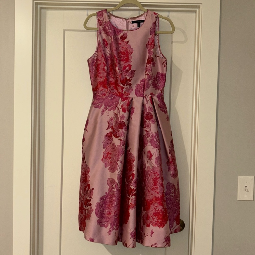 Pink White House Black Market Midi Dress Size 8